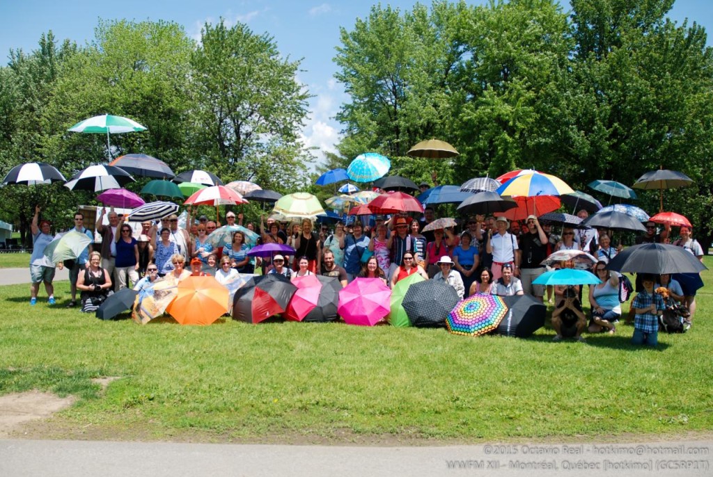 wwfm Umbrellas geocaching flash mob